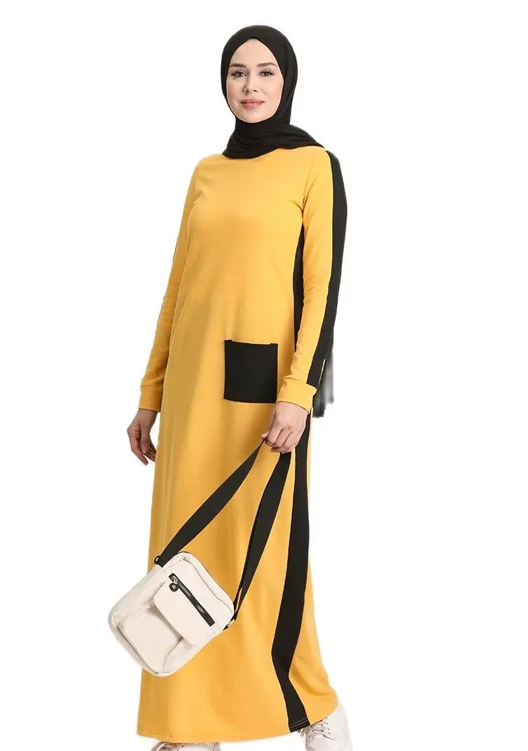 

Colourful Sport Muslim Woman Abaya Turkey High Quality New Season 2021 Best Product Top Desing Islamic Modern Autumn Winter