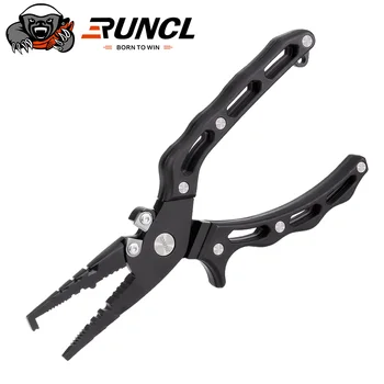 RUNCL 3Cr Stainless Steel Fishing Plier  Scissor Braid Line Lure Multi-function Pliers Remover Tackle Tool Cutting Fish Use Tong