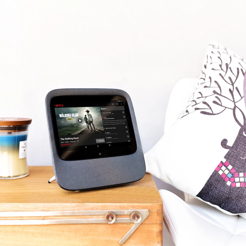 Android Интернет Альбумин человека сывороточный радио-google home-Alexa блютут говорители с 7 дюймов сенсорный экран 2K FHD Дисплей(Octa core, 2 Гб DDR3, 16 Гб флэш-памяти