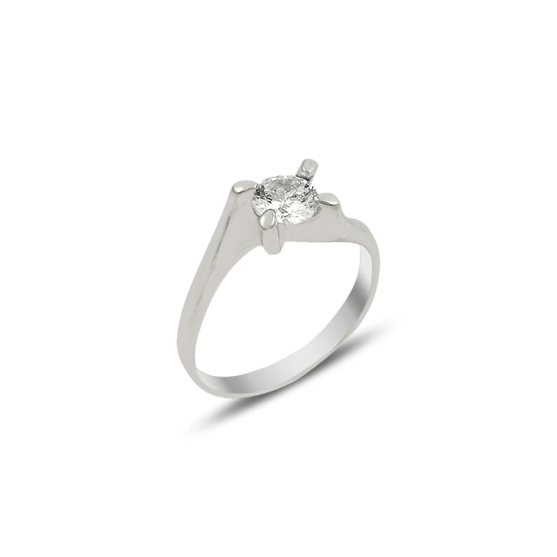 

Серебряное 925 пробы обручальное кольцо с цирконием