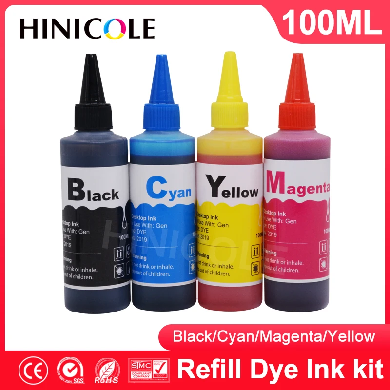 Hinicool-Kit de recarga de tinta Ciss para impresora Canon, depósito de cartucho de inyección de