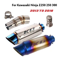 for kawasaki ninja z250 ninja 250 300 2013 2016 slip on exhaust system middle link pipe connecting tube silencer muffler 51mm