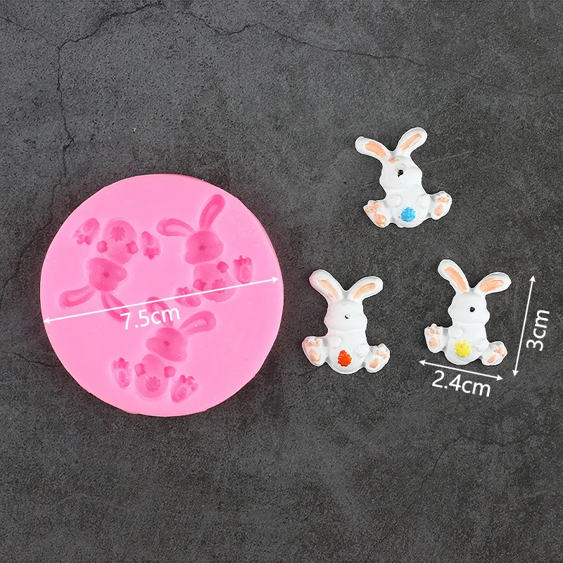 3D Easter Rabbit Animal Resin Silicone Mold DIY Bunny Cupcake Fondant Molds Cake Decorating Tools Chocolate Cookie Baking Moulds |