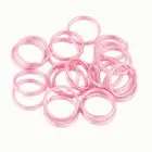 12 мм розовые круглые раздельные кольца для ключей, цепочка для ключей, ювелирные изделия, очаровательные застежки, маленькая металлическая подвеска-петля, фурнитура брелка для ключей, 20 шт.