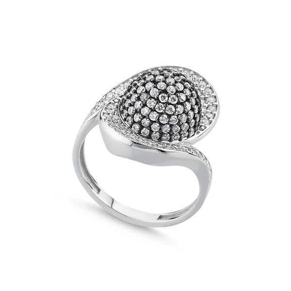 

Серебряное 925 пробы циркониевое кольцо