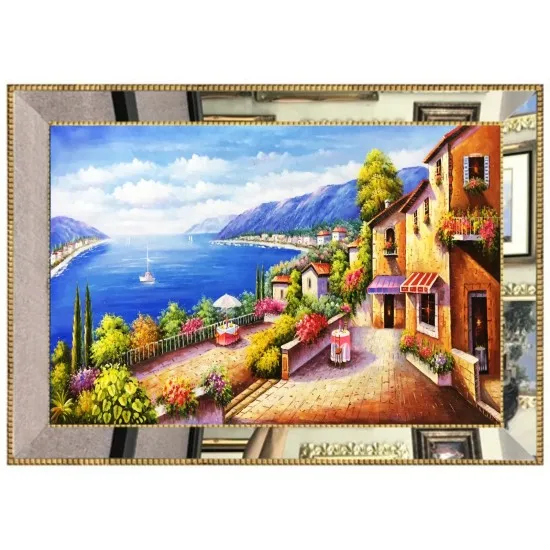 Kopen Luxe Spiegel Omlijst Digitale Canvas Schilderij 70*100 Cm