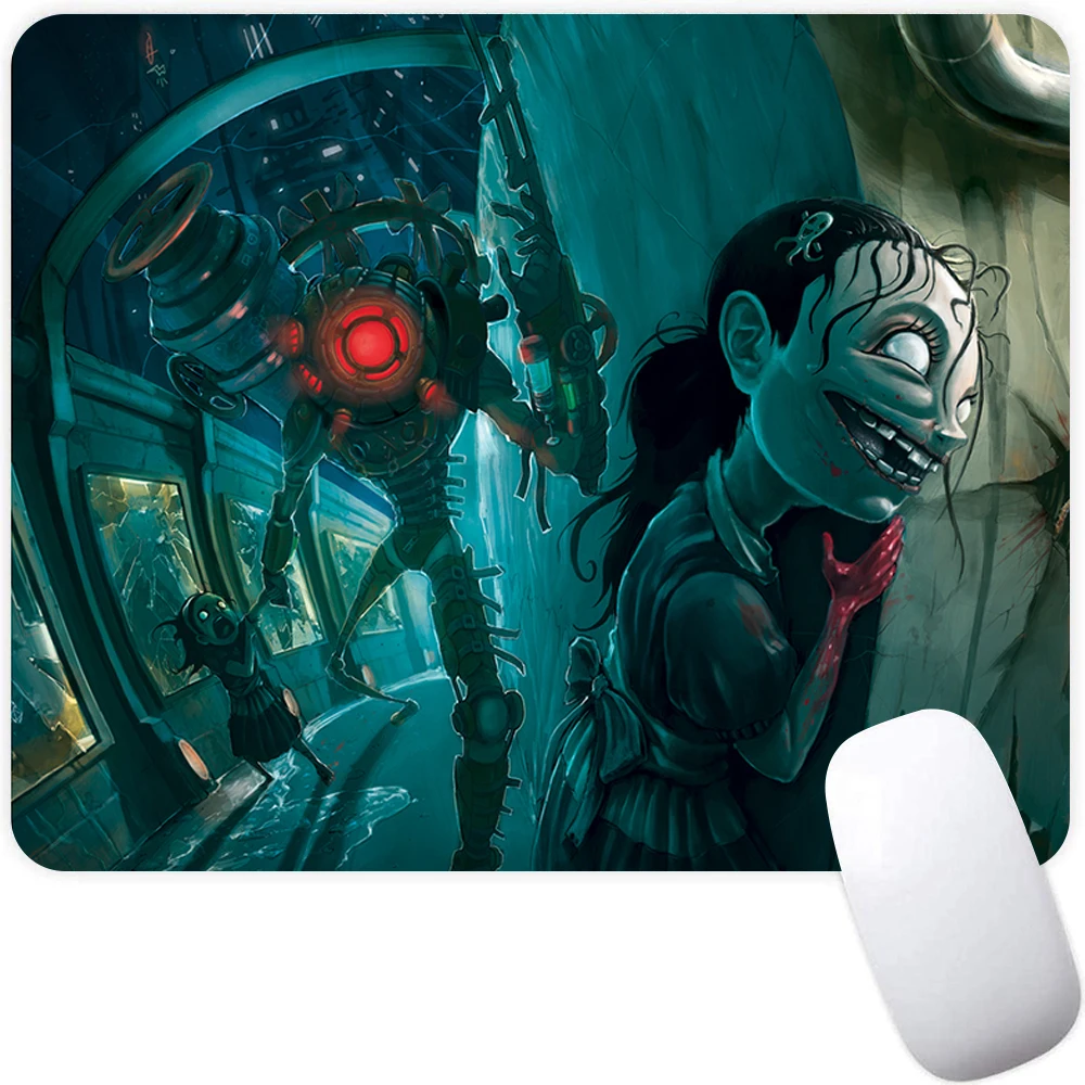 

Bioshock Small Gaming Mouse Pad Computer Mousepad PC Gamer Mouse Mat Laptop Mausepad Silicone Mouse Carpet Keyboard Mat Desk Pad