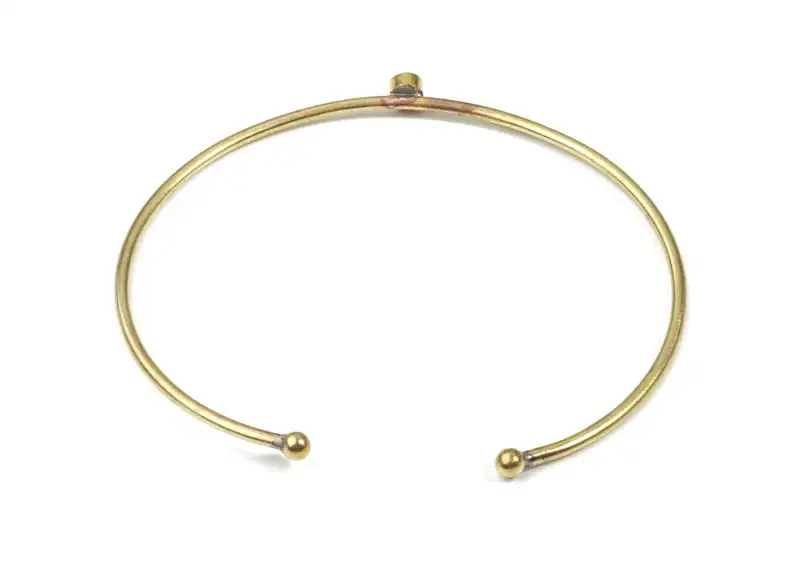 

Brass Wire Bangle-Raw Brass Bracelet-Brass Bracelet For # 30 Natural Bead-2Pcs/Lot-57.26x3.6x3.32mm-PP3325