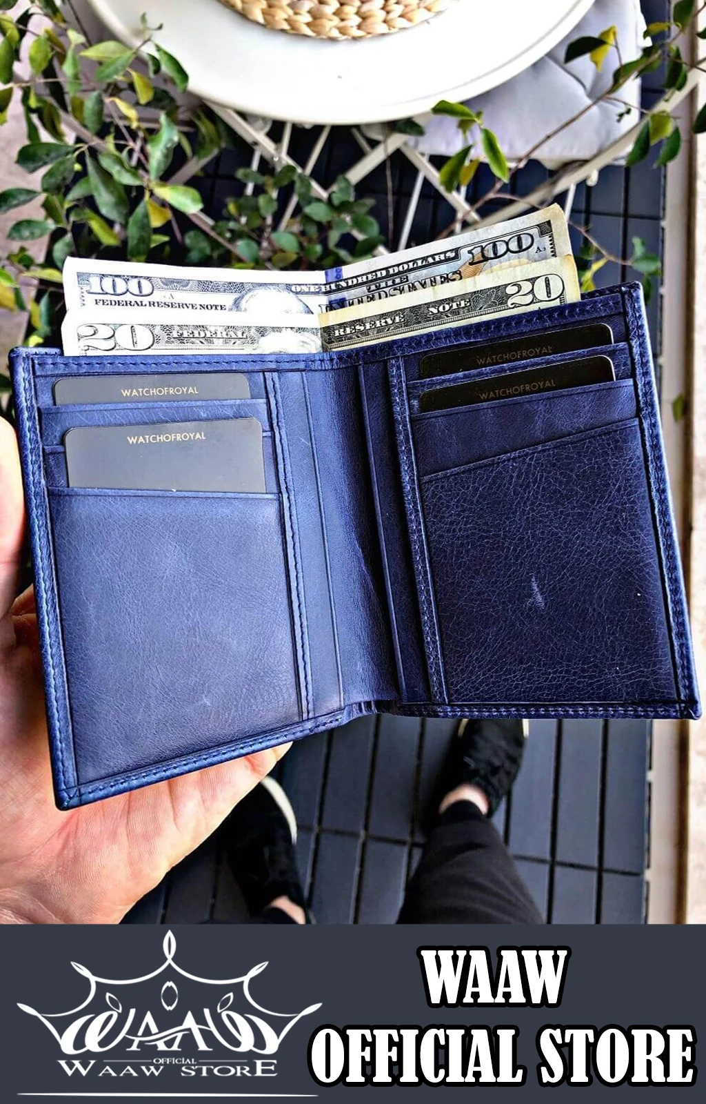 

Waaw A1051 genuine leather wallet nisex black blue burgundy 1st class workmanship best selling made in turkey 9.5x7 cm