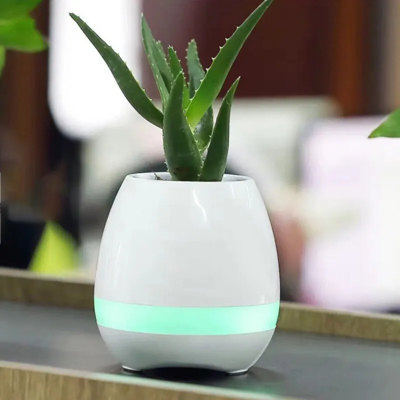 

Smart Flower Pot Touch Plant Music Potted LED Lights Bluetooth Audio Smart Home Decoration Accessories Bluetooth Speaker Pot