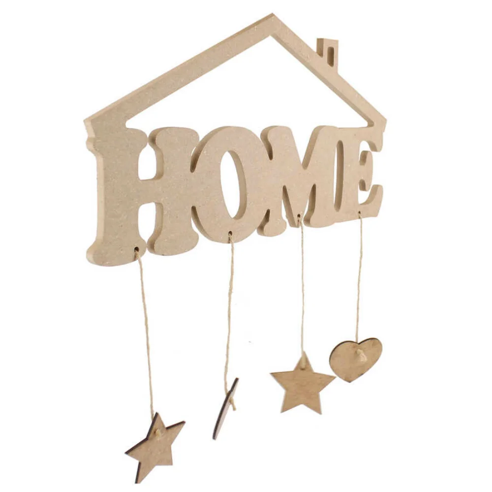 

HLO 2022 Decorative Wooden Roofed Family Wall Ornaments Home Decoration Wall Art Quality Material Stylish Can be Colored