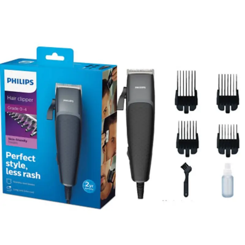 Машинка для стрижки волос Philips, 4 гребня, стальное лезвие