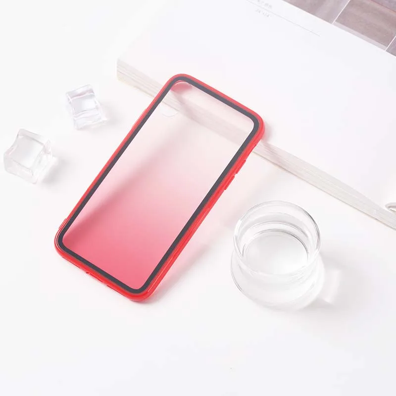 Набор с градиентом для IPhone 8Plus пивной чехол iPhone11Promax акриловый все в одном