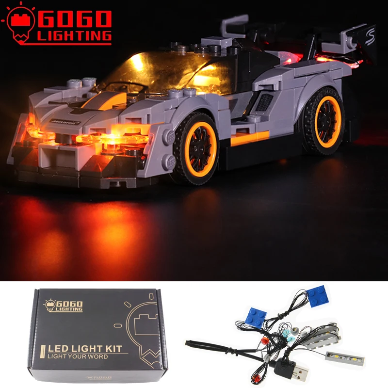 

GOGOLIGHTING Brand LED Light Up Kit For Lego 75892 For McLaren Senna Vehicle Speedy Car Blocks Lamp Set Toy(Only Light No Model)