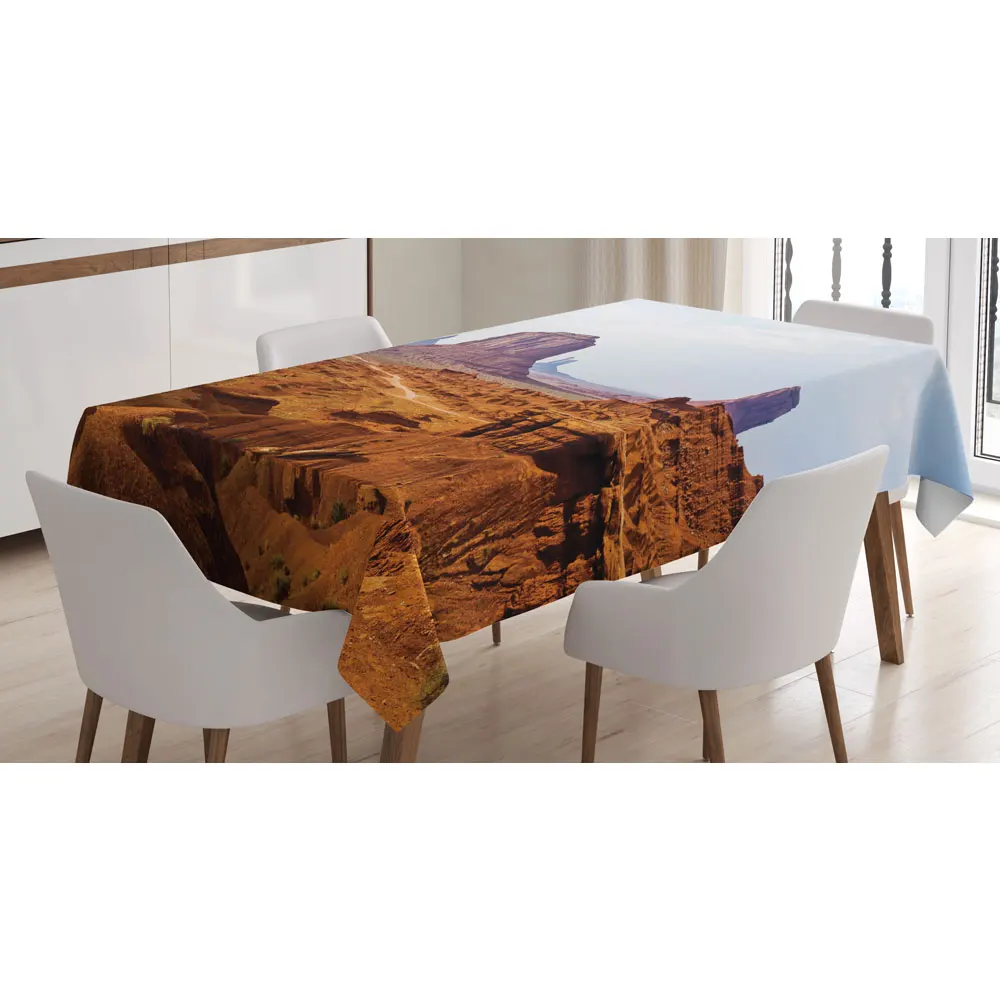 Тканевая скатерть для обеденного стола с изображением монумента долины от John Fords