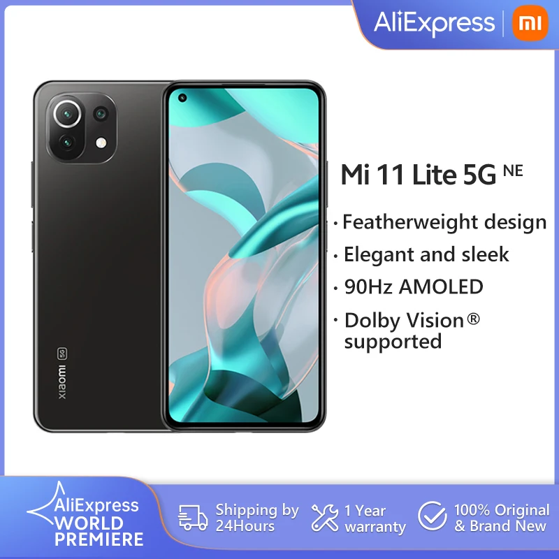 

Global Version Xiaomi 11 Lite 5G NFC Smartphone 128GB/256GB Snapdragon 778G 6.55'' AMOLED Octa Core 90Hz 64MP 33W Fast Charge
