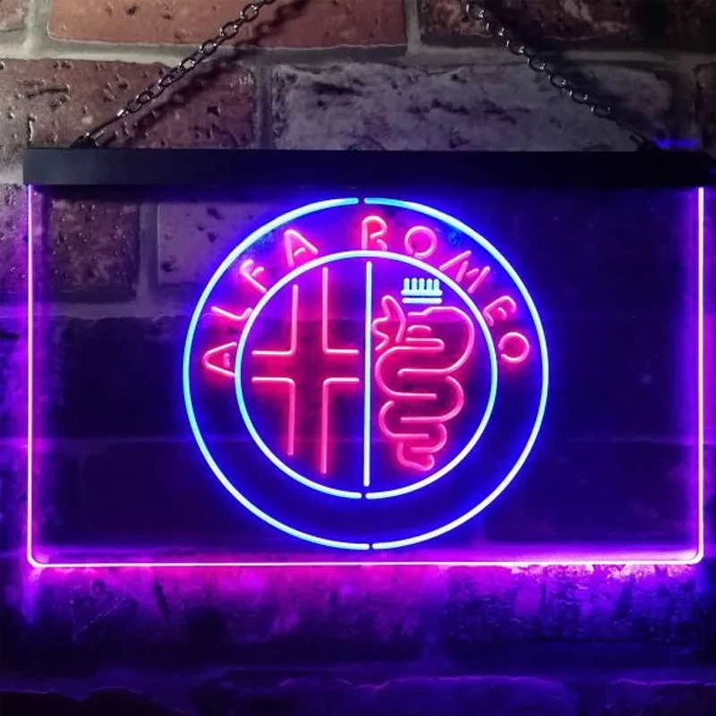 

Alfa Romeo Neon-Like Bar Shop Display Dual Color LED Neon Sign Custom Business Neon Sign Gaming Room Wall Light Up Sign