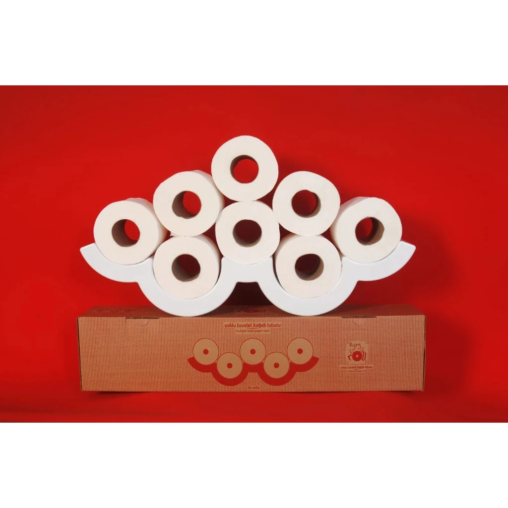 

Roll paper towel holder multi roll napkin tissue tray wall mounted bathroom accessories storage designer sheet rack Modern flying