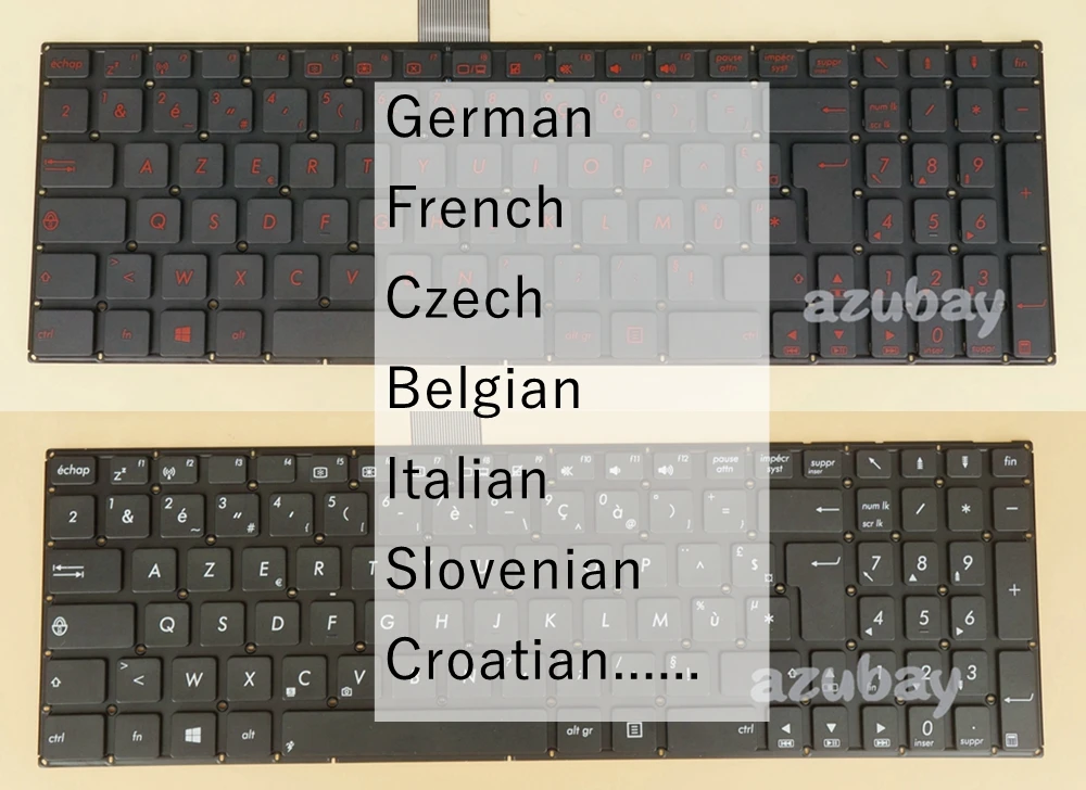 

German French Czech Belgian Italian Slovenian CRO Keyboard For Asus F552EP F552L F552LAV F552LD F552M F552MD F552MJ F552V F552VL