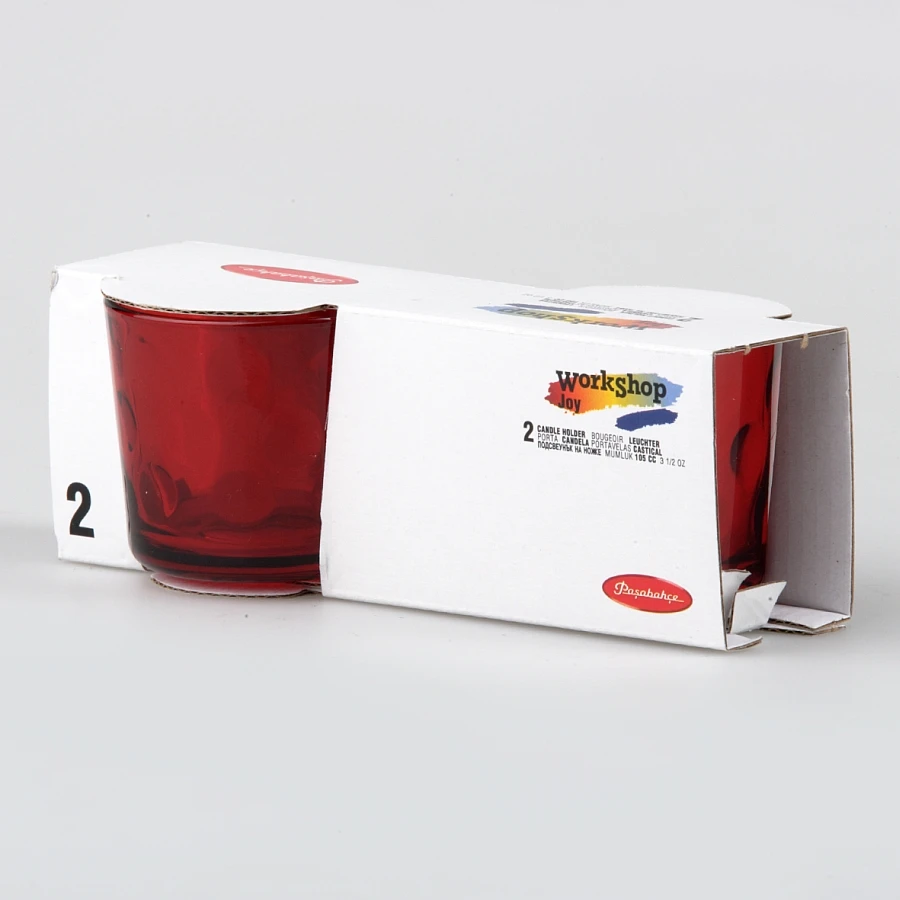 Набор подсвечников grace-workshop 2 штуки высота 55 мм (цвет красный) | Дом и сад