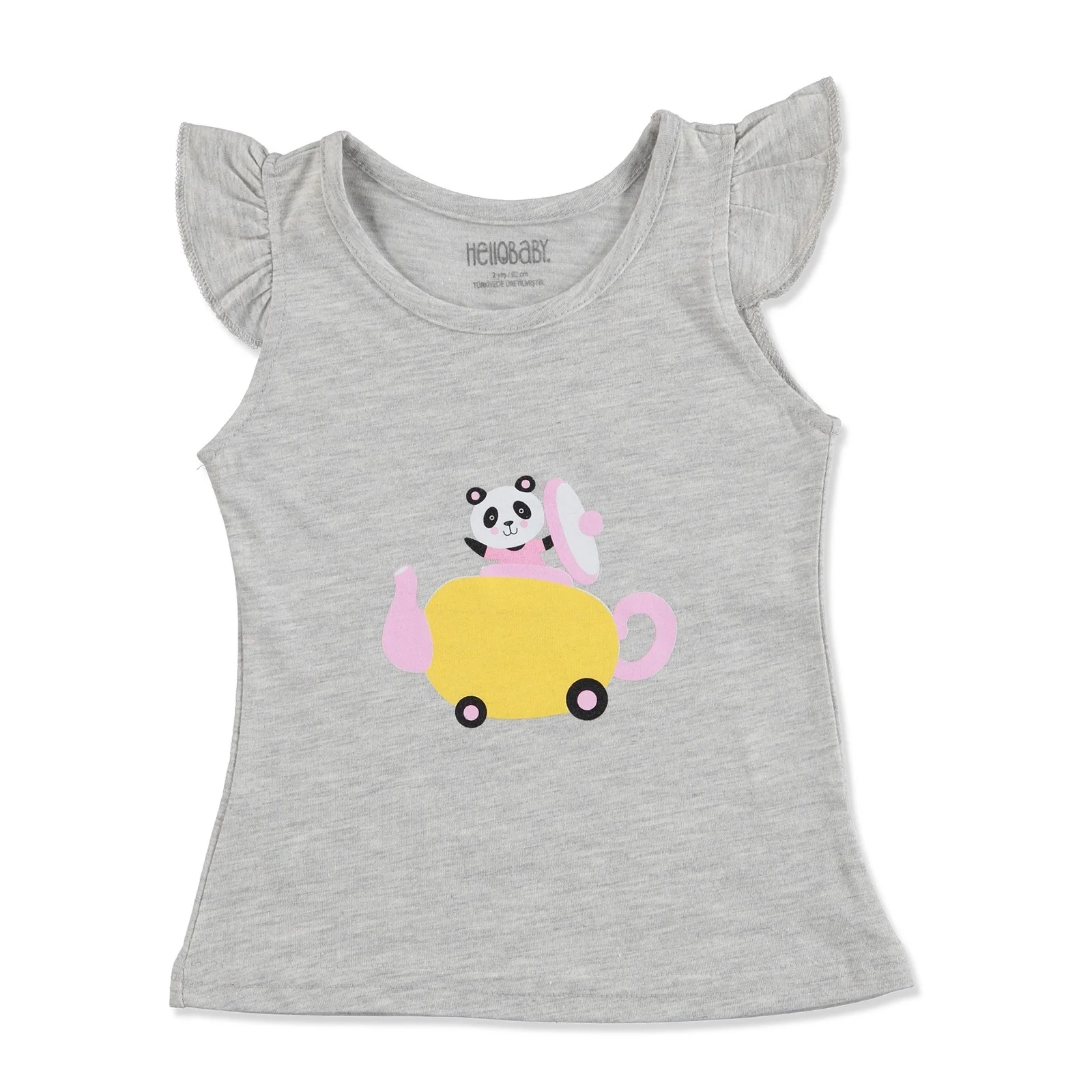 Ebebek HelloBaby/Летняя футболка с оборками для маленьких девочек| |