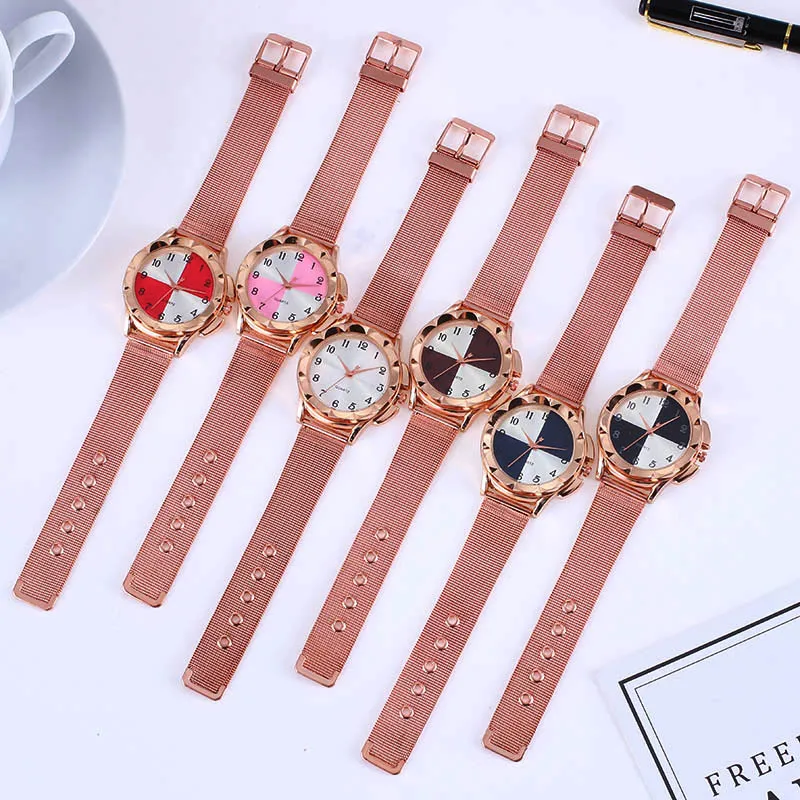 Женские кварцевые часы с римскими цифрами из нержавеющей стали | Наручные