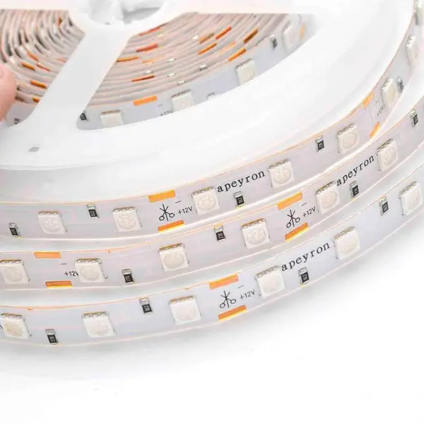LED strip light apeyron dc12v 14 4 W/m smd5050 60д/M IP20 Green (5 m) |