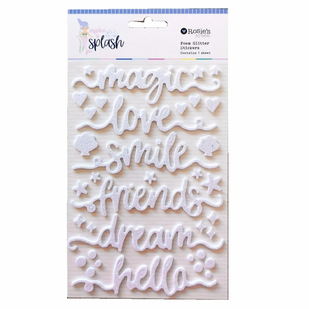 CRZCrafter наклейки из пенопласта фразы украшения Блестки самоклеющиеся DIY поделки