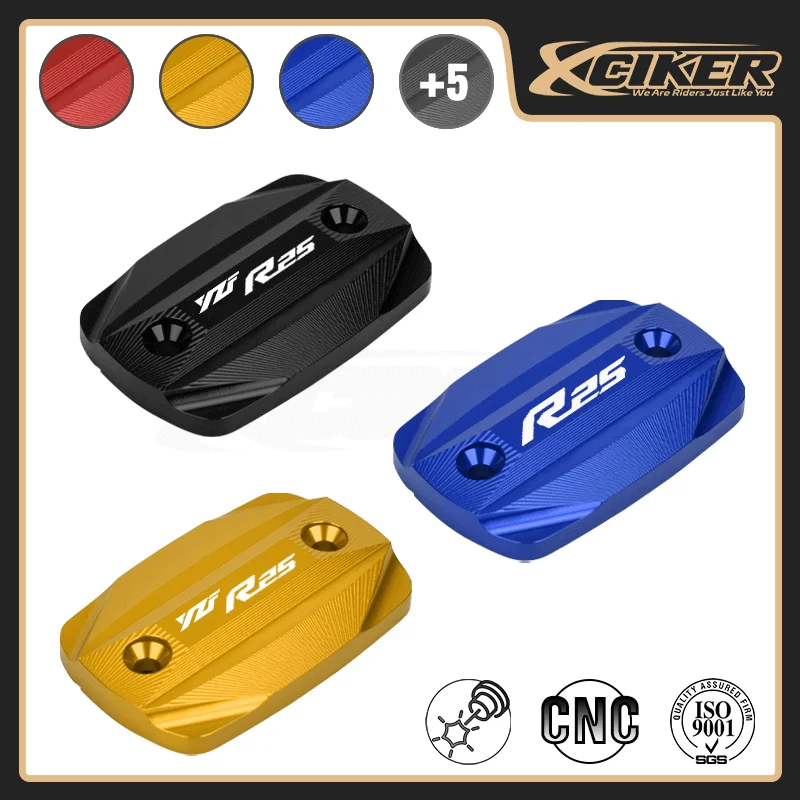 

YAMAHA YZF R25 Front Brake Fluid Reservoir Cover CNC Motorcycle Brake Master Tank Pump Cap XMAX Accessories