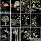 Полностью круглая Алмазная картина, вышивка, кот, птица, мозаика стразы, Мультяшные животные, вышивка крестиком, рукоделие, домашний декор