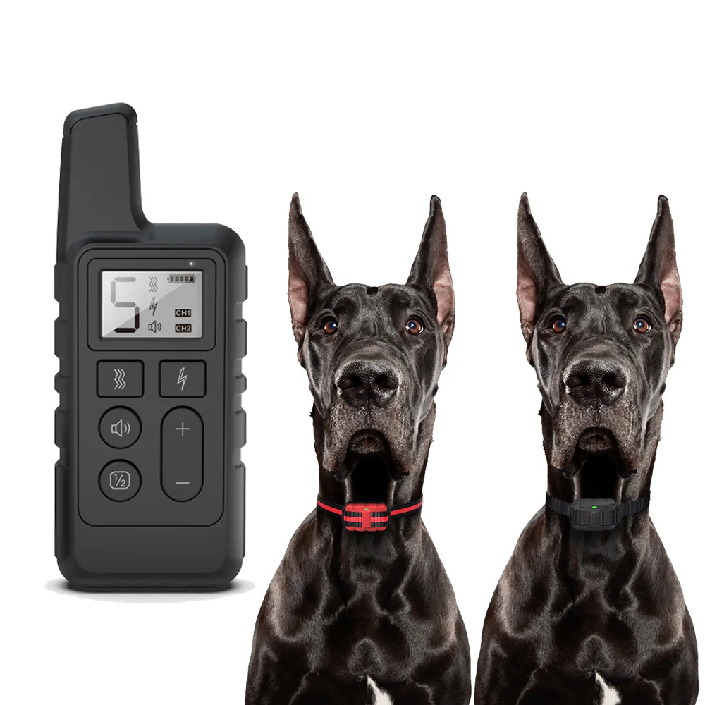 

Waterproof Electric No Bark Shock /Vibration/Beeper Training Collar With 2 Collars 100g2280