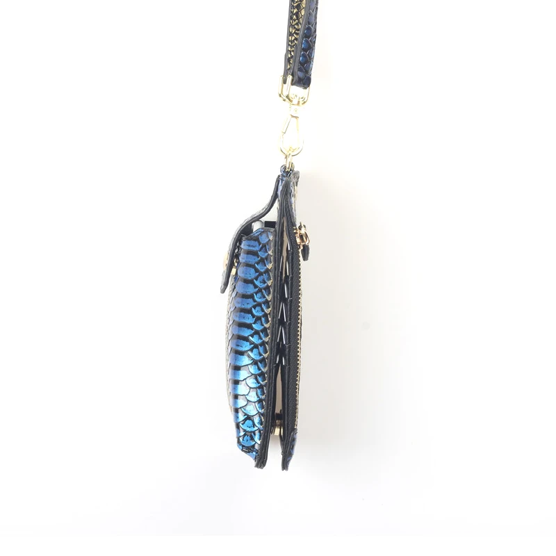 Сумка кросс-боди Женская из кожи питона трендовые сумочки на плечо вечерний