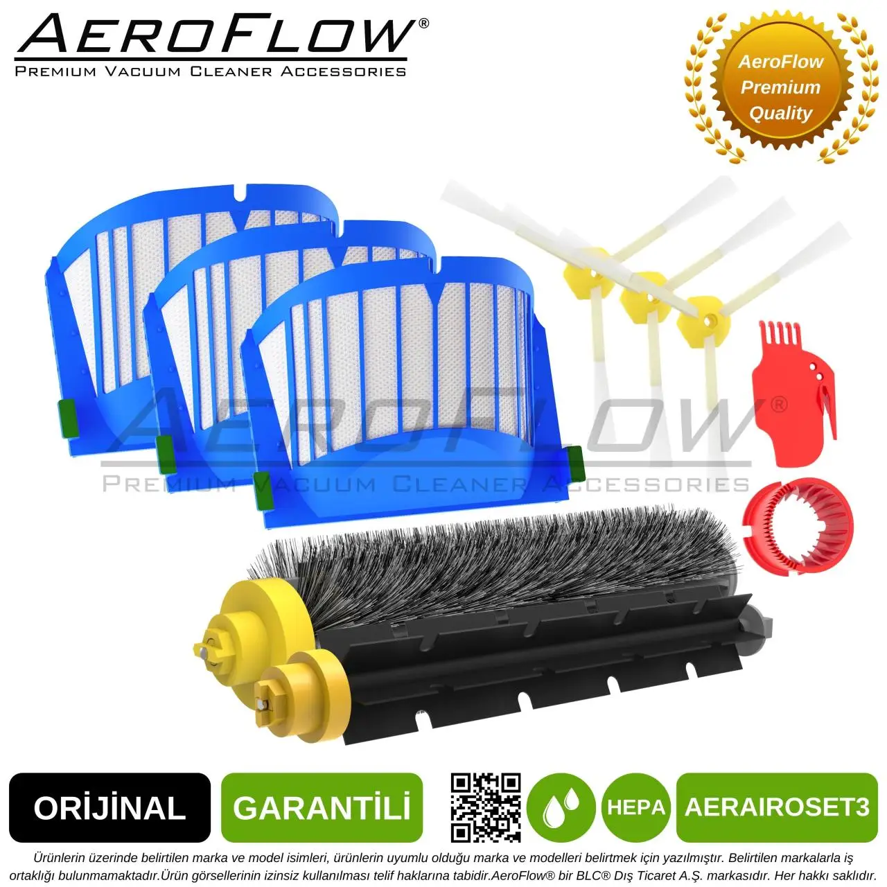 

Parmis iRobot Roomba 600 Series 690 692 680 660 651 650 (Not for 645 655) 3 Filter 2 Side Brush 1 Pairs Bristle 1 Flexible Brush