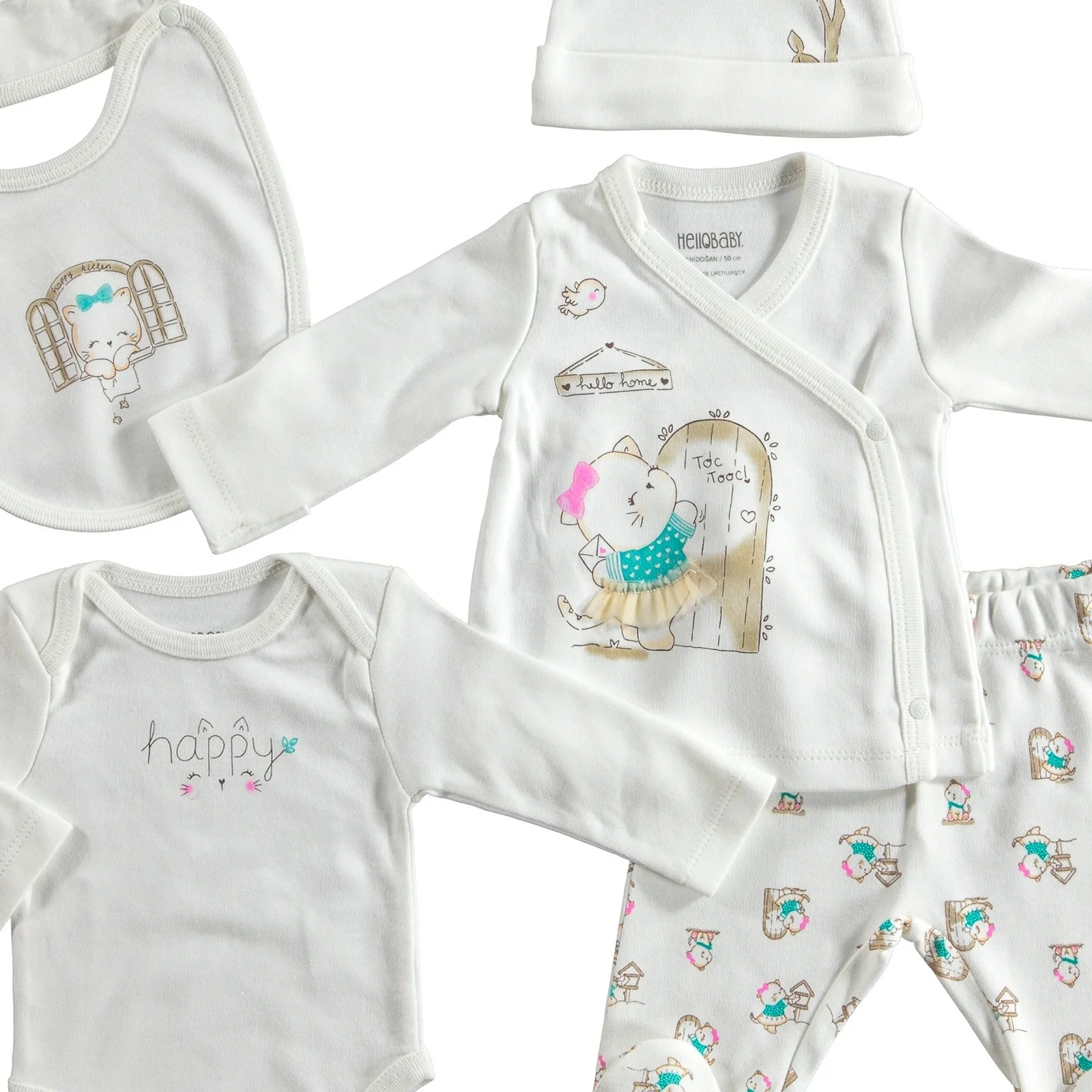 Ebebek HelloBaby зима Новорожденный Больница пакет 5 шт (новорожденный девочка одежда
