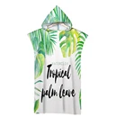 Листья тропической пальмы узор на открытом воздухе взрослых с капюшоном пляжное полотенце-пончо халат пляжные полотенца Для женщин мужской Халат AHT4