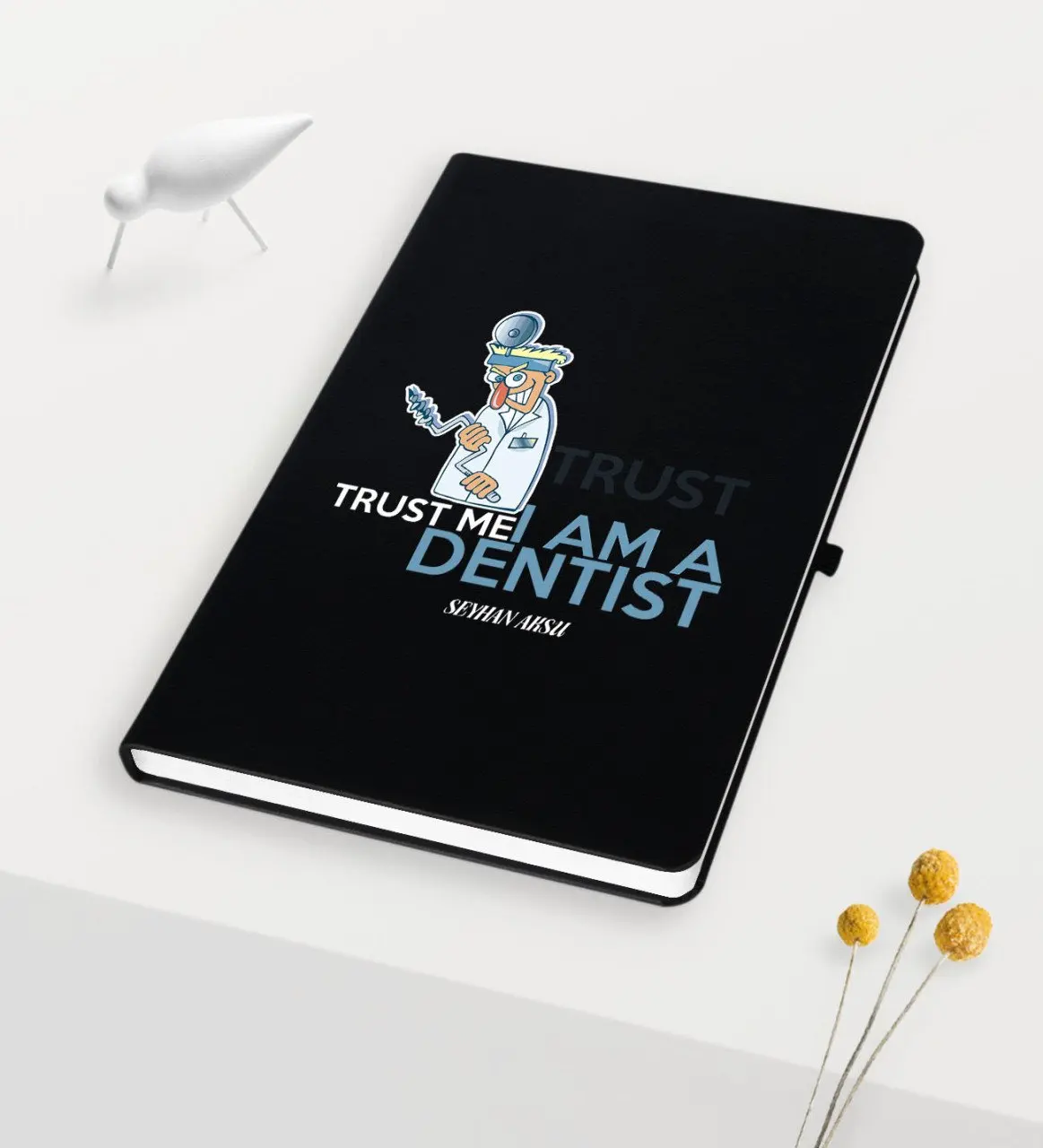 

Персональный черный ноутбук с тематикой стоматолога-3