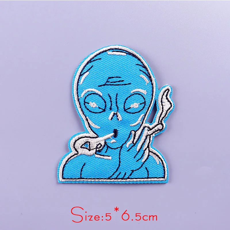 

Whale Patch Wilderness Patches For Clothing Alien/UFO Embroidery Patch Embroidered Iron On Patches Patches For Clothes Stripes