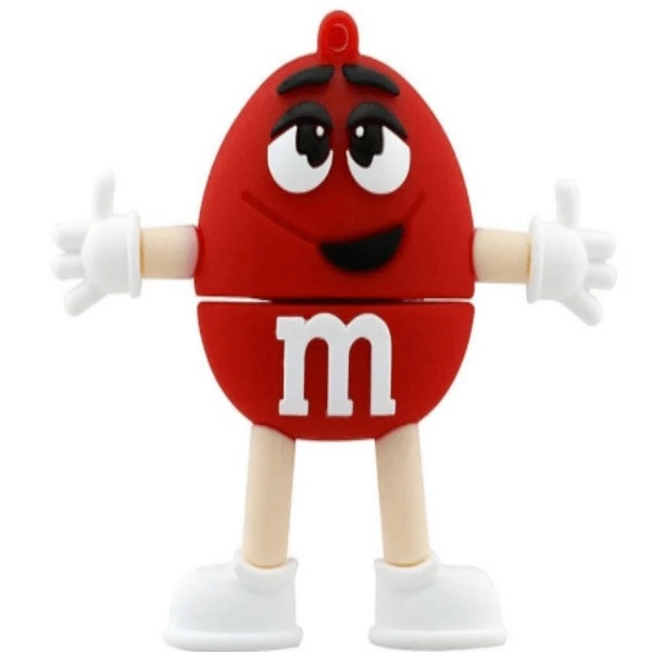 USB накопитель 4GB сувенирный M&ampM'S красный |