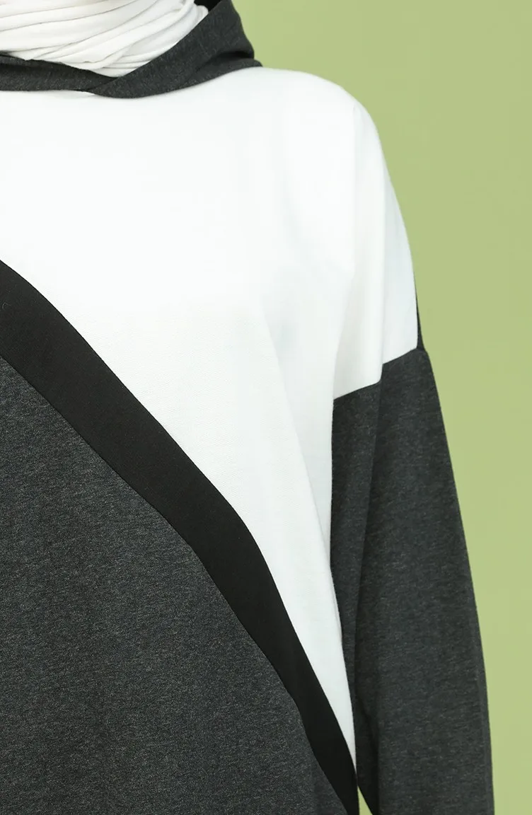 

Double Tracksuits Straight Unlined Long Sleeve Zero Collar Seasonal Hijab Clothing Muslim Fashion Casual Stylish Comfortable Ele