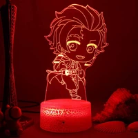 3d lamp anime demon slayer led light color changing acrylic led lights kawaii room decor