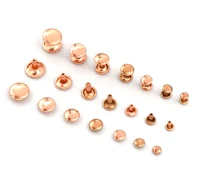 50pcs rose gold rivets double round head rivets double sided rivets iron buckle quick rivets diy leather sewing accessories