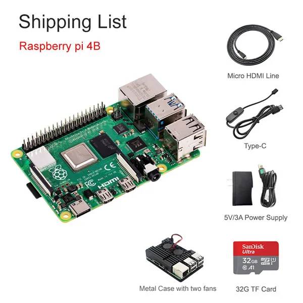 Последние Raspberry Pi 4 Модель B LPDDR4 2G/4G Quad-core Cortex-A72(ARM v8) 64-бит 1,5 Ghz Dual core 4K HDMI Выход Мощность чем 3B