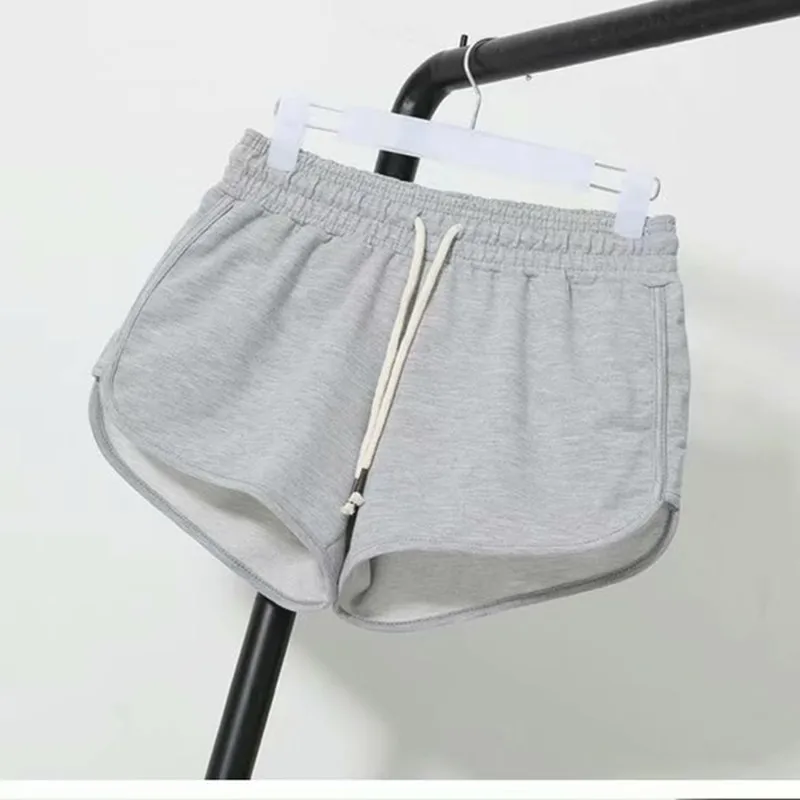 

Plus Size 2021 Summer Women Short Pants Elastic Waist Loose Solid Color Soft Training Sport Yoga Logging Workout Running Wear
