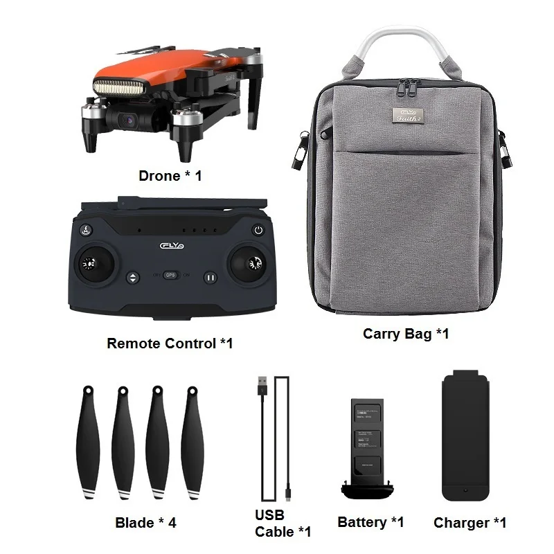 

Original Faith 2 Drone 4k Professional 3-Axis Gimbal HD SONY Camera 35min Flight Time GPS 5KM Safeguard Foldable Quadcopter CFly