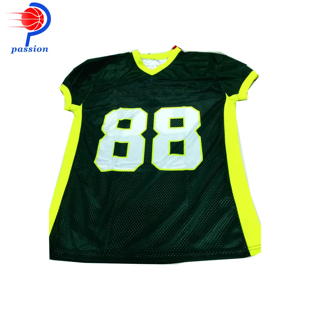 OEM зеленые и неоновые желтые американские стильные футбольные рубашки | Спорт