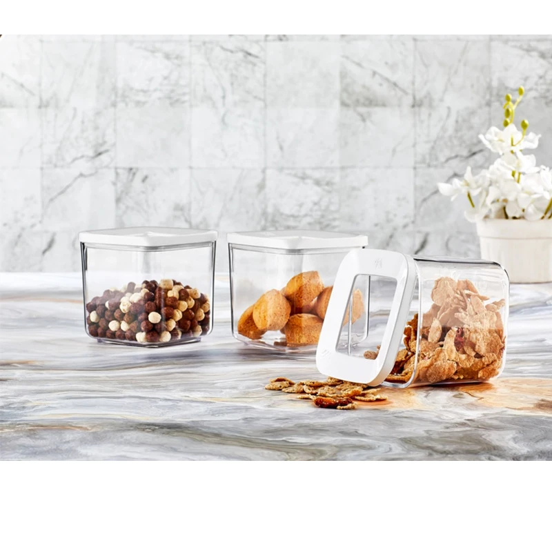 3/6 шт. Прозрачный квадратный контейнер для хранения Коробка пищевых продуктов