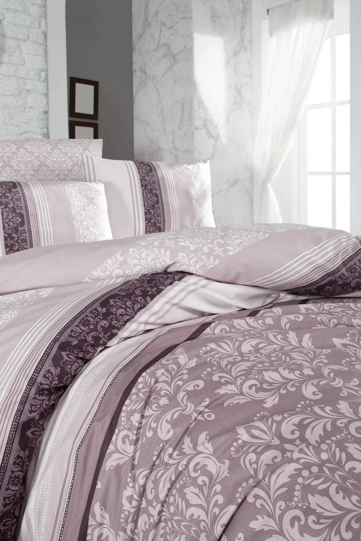 Комплект постельного белья Lady Moda Aura Luxury Ranforce комплект Twin/Full/Queen/King 3/4/5 шт.