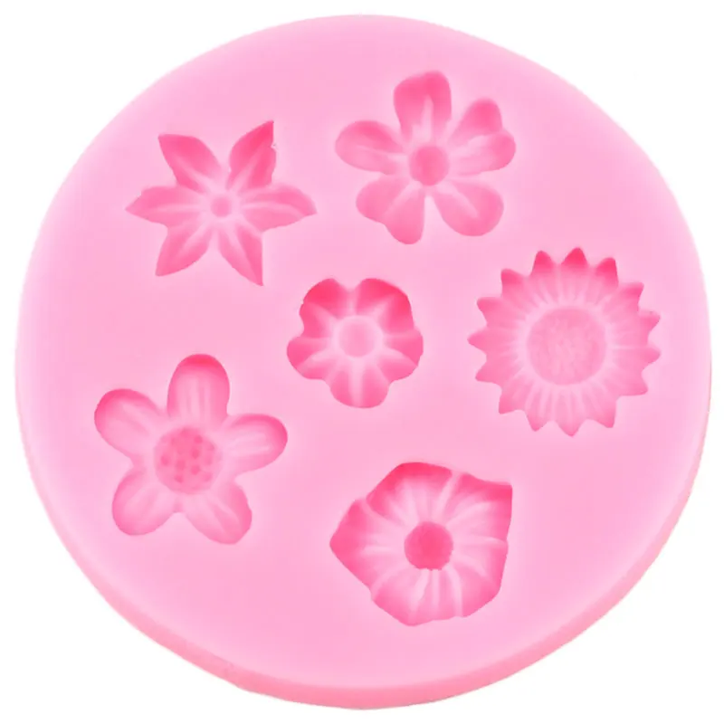 Sunflower Daisy Rose Flower Silicone Mold Cake Border Fondant Decoration Tools Cupcake Chocolate Candy Polymer Clay Mould | Дом и сад