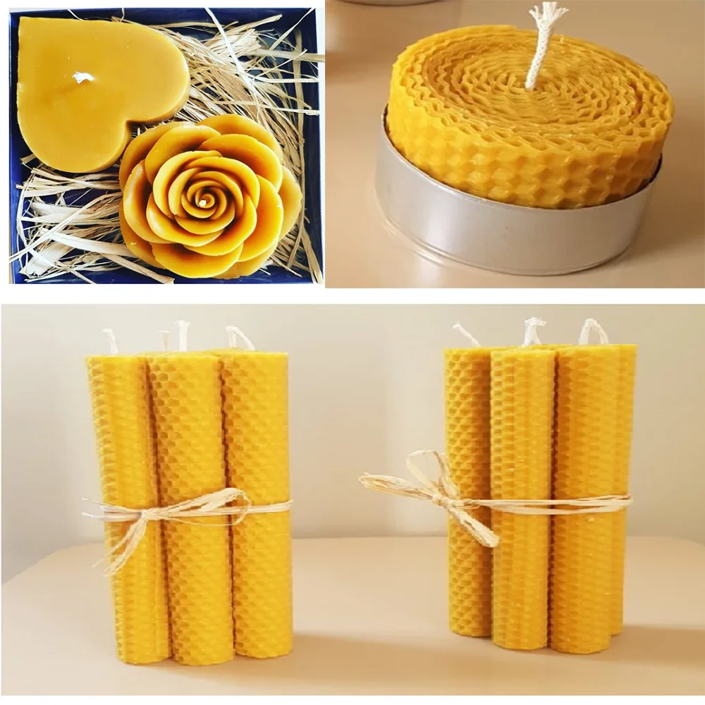 Handmade Honey Wax Candle 13 Piece Aroma Therapy Şamdanlık