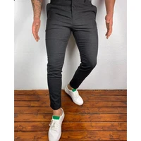 new mens pants fashion trousers clothing solid color straight summer social slim streetwear classic style pencil comfortable
